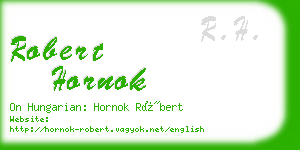 robert hornok business card